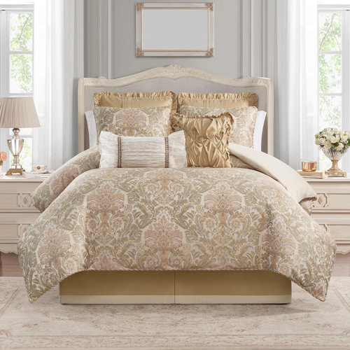 Waterford Bedding Donegan Polyester Sateen Jacquard Comforter Set | Wayfair